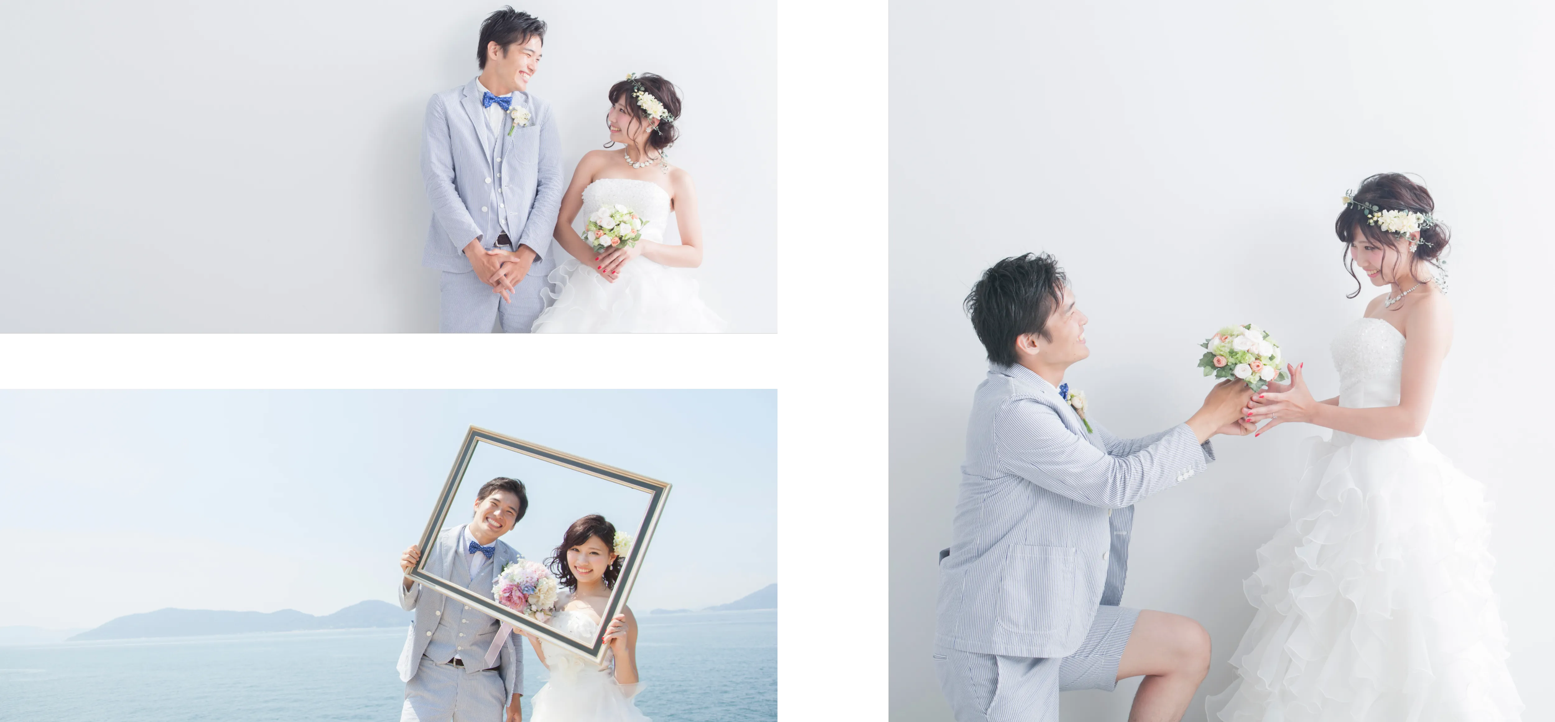 結婚式の幸せなカップル
