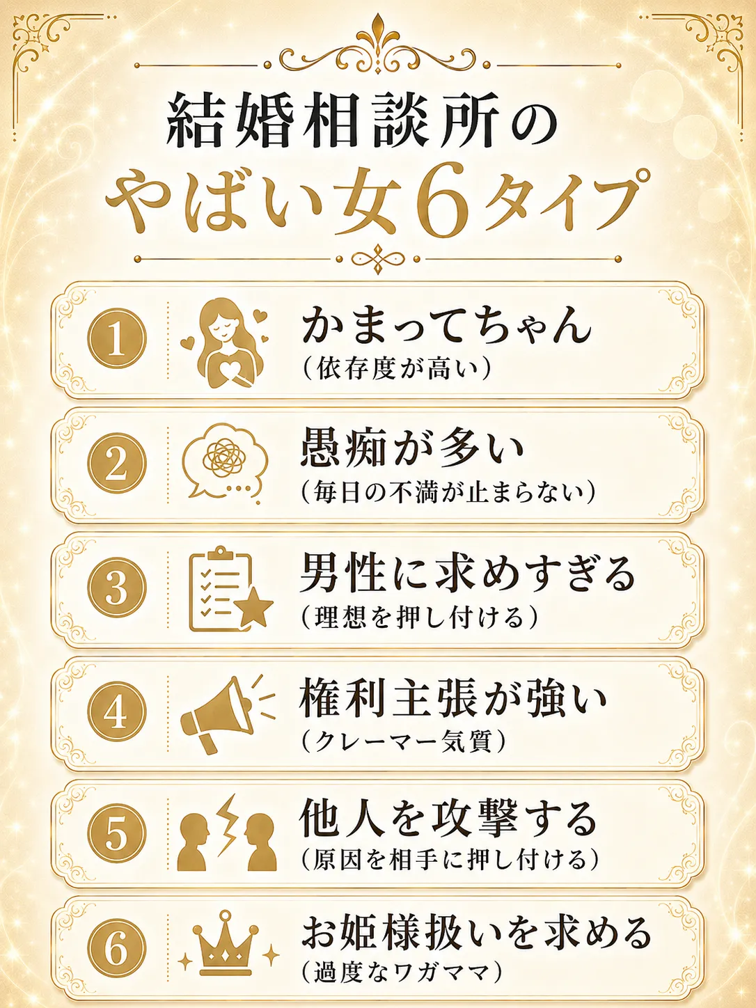 結婚相談所のやばい女の特徴6選